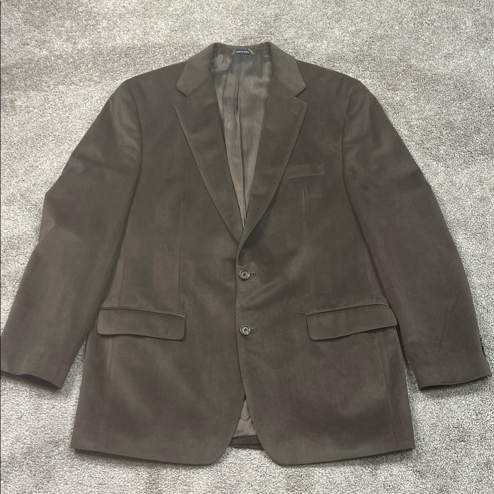 Ralph Ralph Lauren Sports Coat Blazer Jacket Micro Corduroy Taupe Size 44L